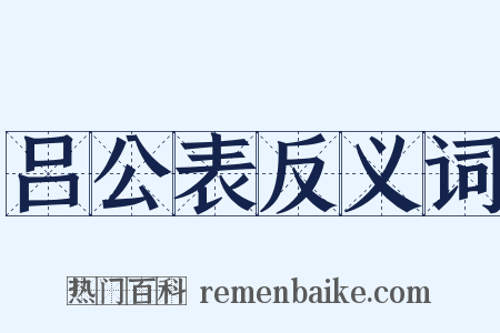 吕公表反义词是什么意思的图片